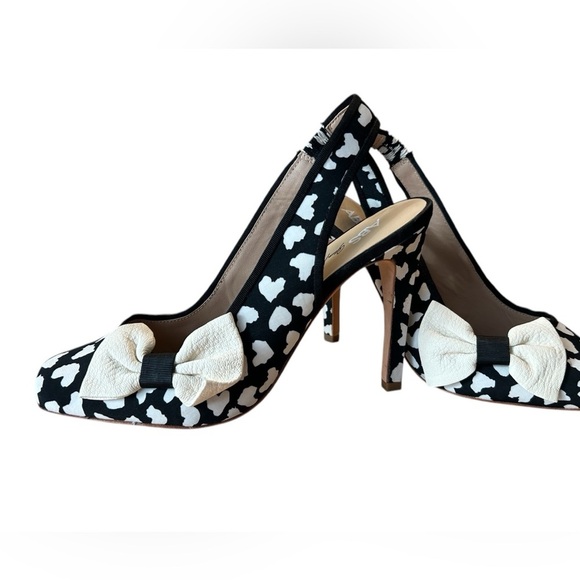 ABS Allen Schwartz NWOT slingback heart and bow “Sophee” heels size 10 brand new - Picture 2 of 15